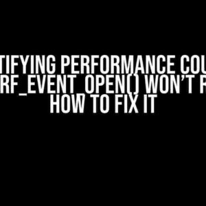 Demystifying Performance Counters: Why perf_event_open() Won’t Run and How to Fix It