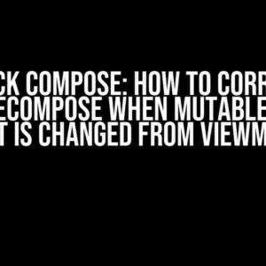 Jetpack Compose: How to Correctly Force Recompose when MutableStateOf Object is Changed from ViewModel?